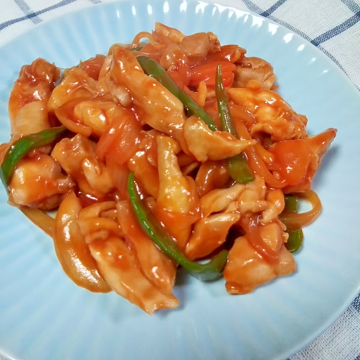 鶏肉のナポリタン風ソテー(子供が喜ぶおかず)